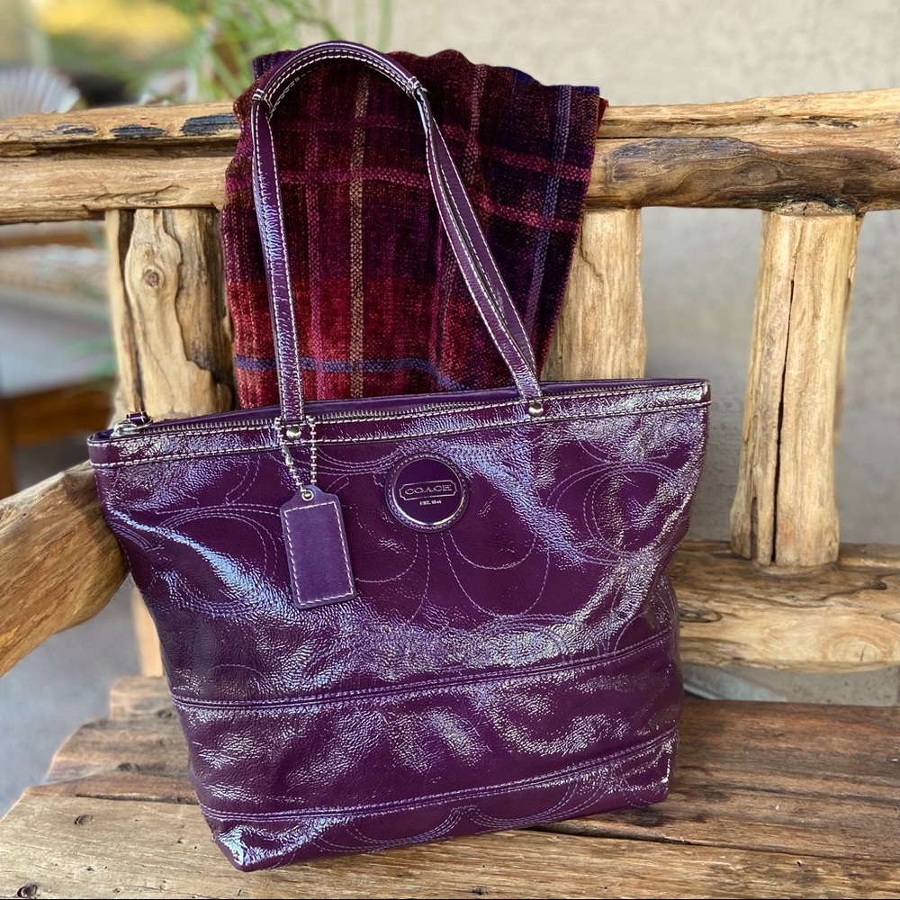 ⭐️COACH Shoulder Bag in Deep Plum - Exquisite